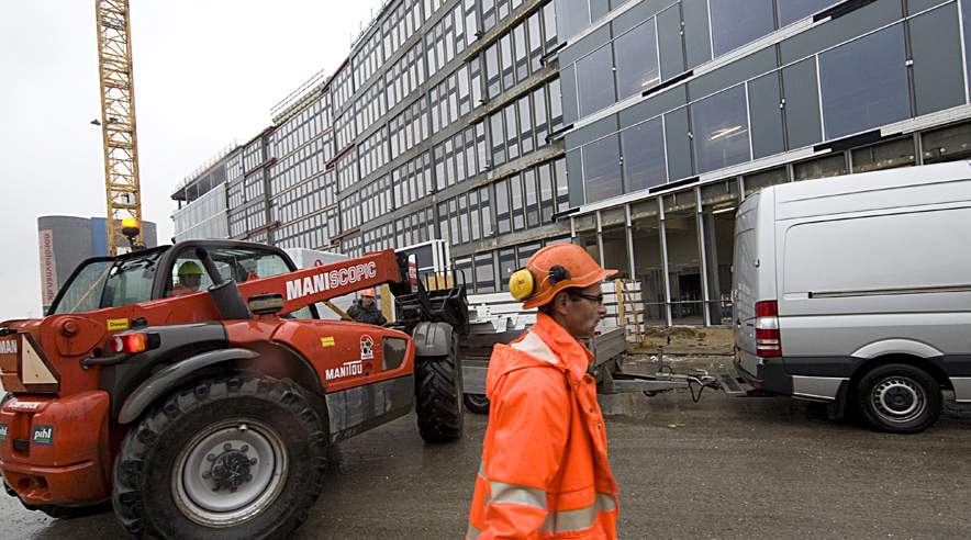 695 byggepladser fik i dag besøg af fagforbundene i byggeriet. (Foto: Harry Nielsen)