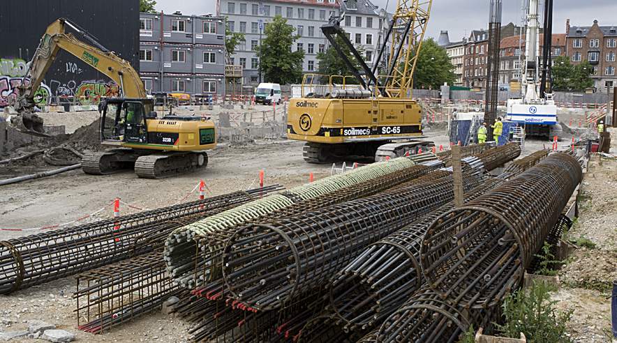 Der skal mere styr på de udenlandske firmaer, der arbejder på den nye metro cityring i København. Sådan lyder det fra hovedentreprenøren efter uheldig sag.   (Foto: Harry NIelsen)