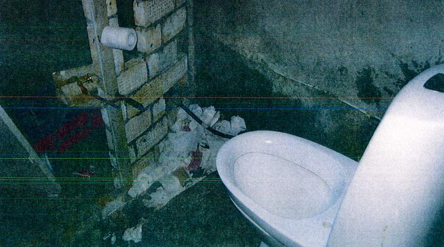 Det var et rystende syn, der mødte politiet, da det fandt familien Stoica i Helsingør. Rottelort. Toiletpapir med afføring på, fordi toilettet ikke kunne skylle ud.  (Foto fra politirapporten.)