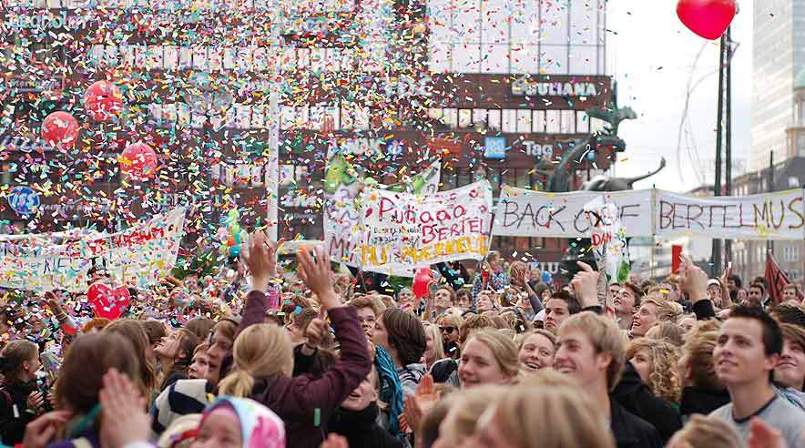 30.000 unge var samlet på Rådhuspladsen i København.