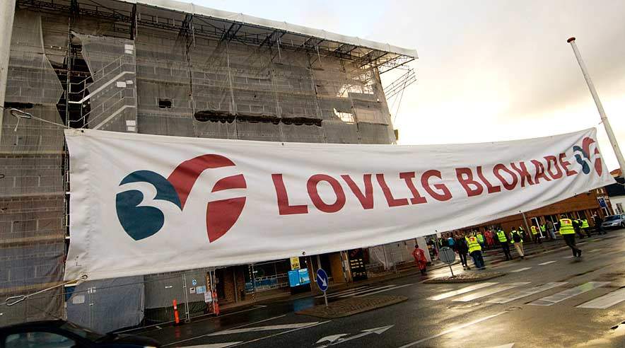 Den lovlige konflikt for at få det store byggeprojekt i Brønderslev udført på danske vilkår har nu ført til, at bygherren har stoppet samarbejdet med det polske firma. ( Foto: Harry Nielsen.)