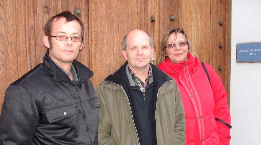 3F kræver godtgørelse til Kaj Jensen (tv), Ejgil Pedersen og Lone Krogh, fordi deres tidligere arbejdsgiver brugte en lovlig konflikt til at skille sig af med dem.   (Privatfoto)