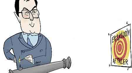 Beskæftigelsesminister Claus Hjort Frederiksen (V) risikerer, at en lov om forbud mod eksklusivaftaler udløser endnu en sag ved Menneskerettighedsdomstolen. (Tegning: Bob Katzenelson)