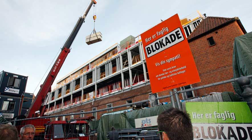Fagbevægelsens pres har virket: nu kan fagforeninger få oplyst adresse på byggepladser med udenlandske firmaer. (Foto: Harry Nielsen.)