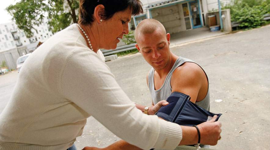 Et sundhedstjek kan afsløre for højt blodtryk. Også selv om du er ung og stærk. ((Foto: Harry Nielsen))