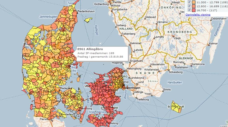 3F'ere bosat i Sverige får de største befordringsfradrag. Ellers er det de sjællandske pendlere, der får mest i fradrag. <A href=_http_/publish.neozone.dk/wp/c7964a6c5cba923cd151bce11634f28d/_.html target=_new>Klik her og se hvordan det ser ud i din kommune</A>. (Foto: Scanpix)
