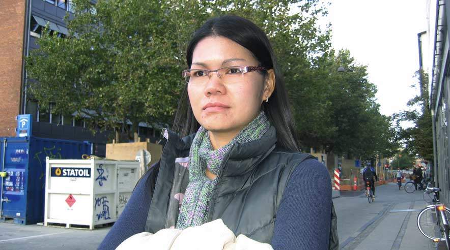 Wanphen Wongsomat stod i spidsen for en 46 dage lang strejke mod undertøjsfirmaet Triumph. hendes tillidskvinde var blevet fyret på grund af sine holdninger. (Foto: Klaus Buster Jensen)