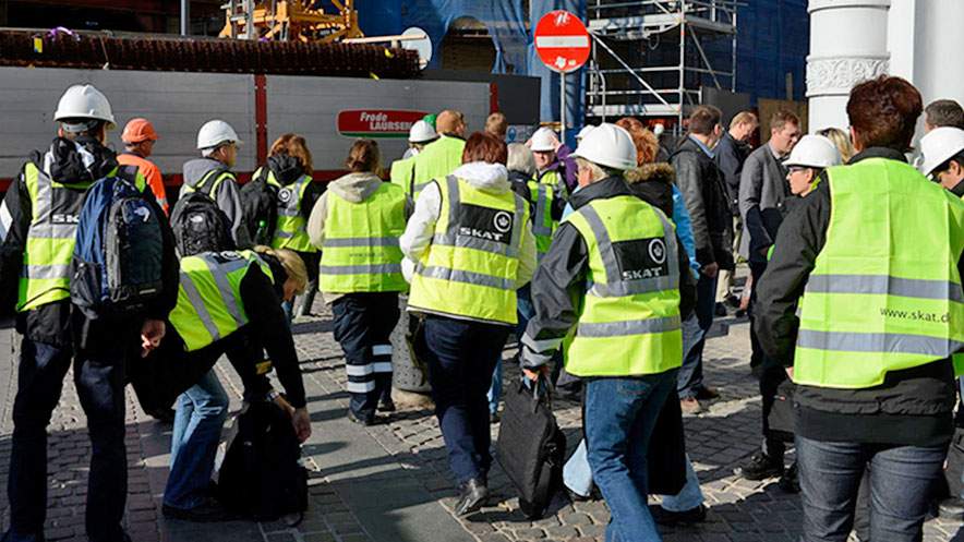 Skats kontrollanter afslørede massivt sort arbejde blandt håndværkere, der renoverer Hotel D'Angleterre i København. (Foto: Polfoto)
