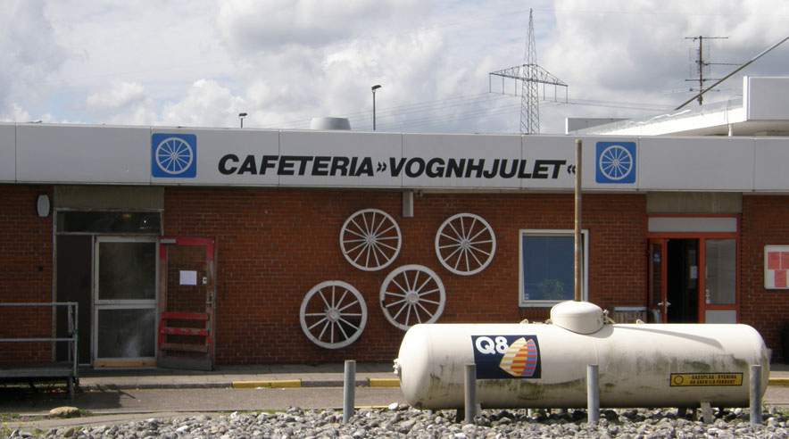 Cafeteria Vognhjulet i Padborg.