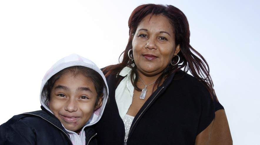 Fabia Gutierrez og hendes datter Jennifer udsættes for mordtrusler. Nu er hendes sag sat på den internationale dagsorden. (Foto: Harry Nielsen)