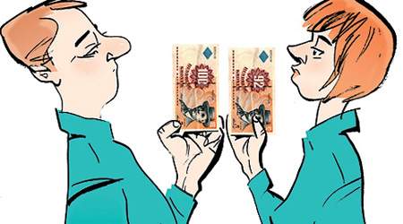 Med et glimt i øjet anbefaler fire forbund, at kvinderne fra på mandag holder fri. Så har de arbejdet nok i forhold til, hvad de får i løn. (Illustration: Bob Katzenelson)