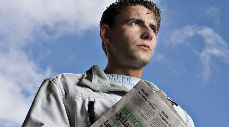 En mørk nat i november 2007 faldt det polske bud Krzyztof Guzleciki i en af rutens opgange i Århus og kvæstede sit knæ alvorligt.  (Foto: Niels Aage Skovbo.)