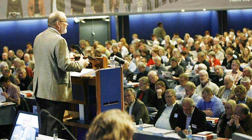 Hans Jensen - på sin sidste LO-kongres. (Foto: Harry Nielsen.)