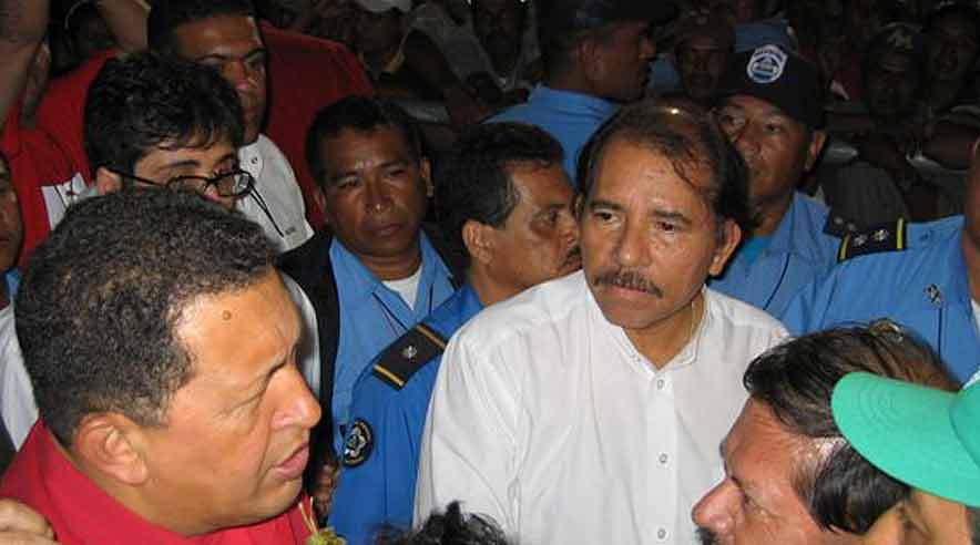 &nbsp;Hugo Chavez Chaves (tv) og Daniel Ortega.


Foto: Karsten Fogde
