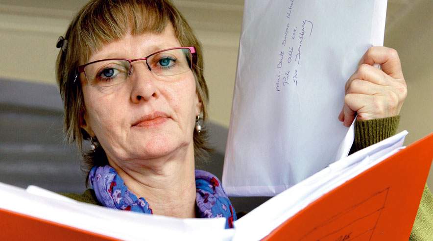 Da Mai-Britt Nikolajsen fik stoppet sine sygedagpenge, gik hun til sin lokale afdeling og fik hjælp fra 3F's socialrådgiver. (Foto: Ole Friis)