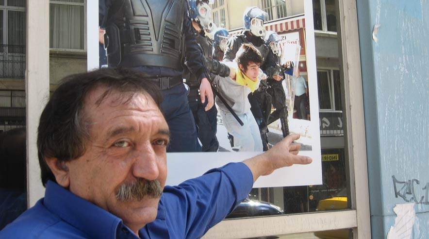 Politibrutalitet er velkendt for den tyrkiske fagbevægelse. Her et foto fra 1. maj. (Foto: Hans Henrik Fafner )