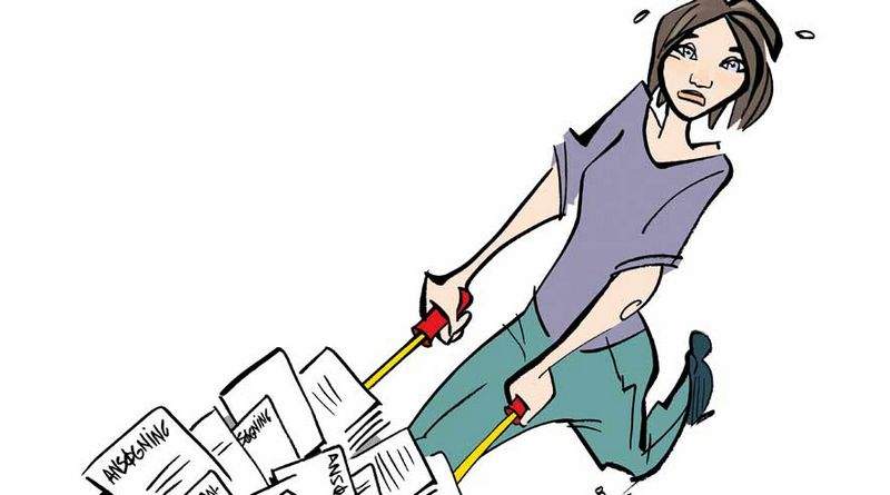 Job som akademiker, projektleder, journalist eller fuldmægtig er næppe relevante at søge, hvis man er ufaglært. Og slet ikke, hvis man kun har gået otte år i skole.  (Tegning: Bob Katzenelson)