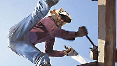 Bygningsarbejdernes fagforening vafr den eneste, der aktiv gik ind i valgkampen i Guatemala. (Foto: Søren Zeuth)