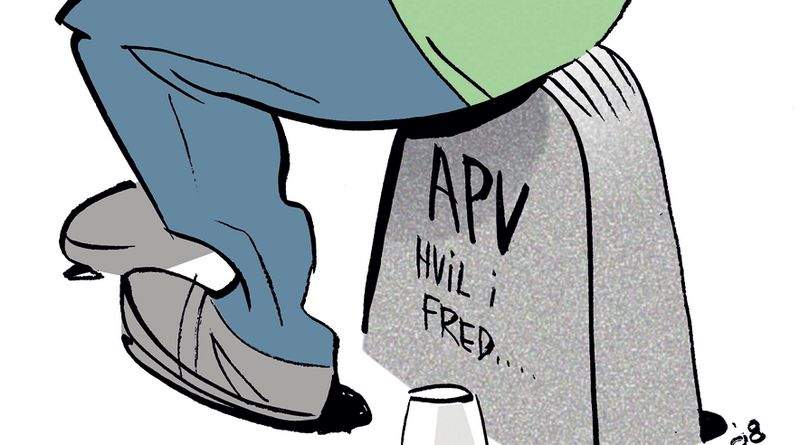 Der skal tjek på arbejdsmiljøet. Også hos små virksomheder. Her er APV et vigtigt redskab, der ikke skal afskaffes, mener 3F. (Tegning: Bob Katzenelson)