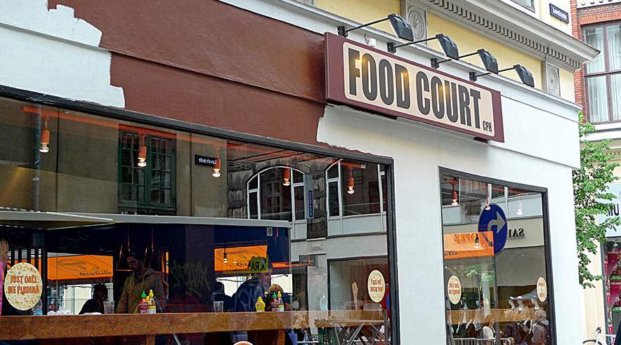 Food Court CPH, tidligere Food Station, ligger på Købmagergade, en af de mest befærdede gader i København. Her mangler syv tidligere ansatte at få løn for i alt 350.000 kroner. (Foto: Harry Nielsen)