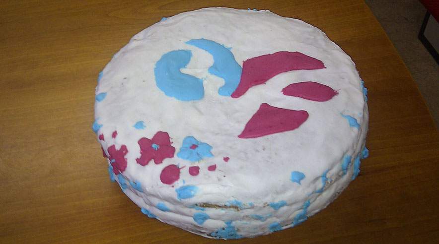 En ukrainsk kvinde gav forleden lagkage til de ansatte hos 3F Kongedalen, fordi 3F-afdelingen skaffede medlemmet 75.000 kroner i ekstra betaling for hendes tid som landbrugspraktikant i Danmark. (Privat)