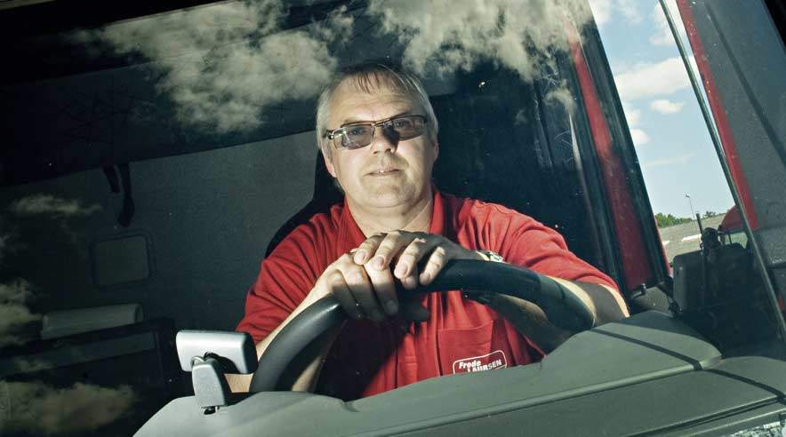 - Oplagt at tage på kurser, når der er nedgang, mener chauffør Per Sundahl. (Foto: Thomas Arnbo)