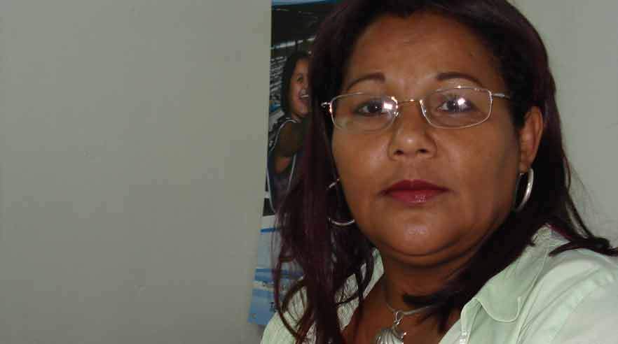 I anonyme telefonopklald og på email har Fabia Gutierrez fået at vide, at hun og hendes syv-årige datter vil blive dræbt, hvis ikke hun stopper sit faglige arbejde. Hun er desuden blevet udsat for forsøg på bestikkelse.
 (Fotograf: Louisa Lange)