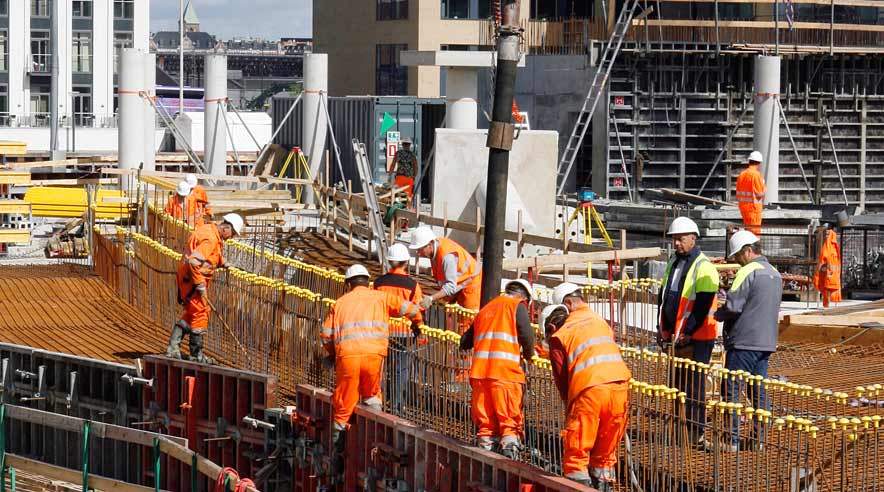 Det polske firma Eurotech udfører betonarbejde ved opførelsen af Aller-koncernens nye hovedsæde på Havneholmen i København. Firmaet bryder overenskomsten, mener 3F-afdeling.  (Foto: Harry Nielsen)
