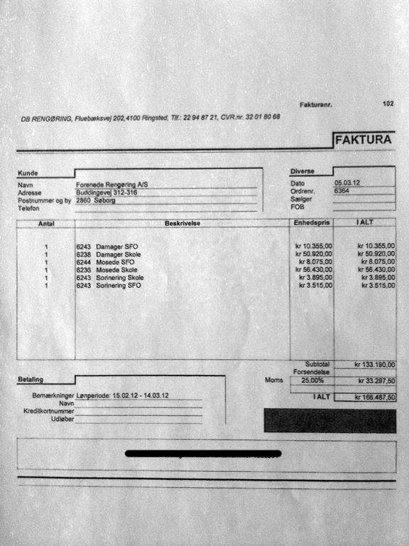 DB Rengøring har arbejdet som underleverandør for Forenede Service i Greve Kommune fra december 2009 og indtil 1. maj 2012. DB Rengøring har blandt andet fået betaling for rengøring på Damagerskolen og Mosedeskolen.