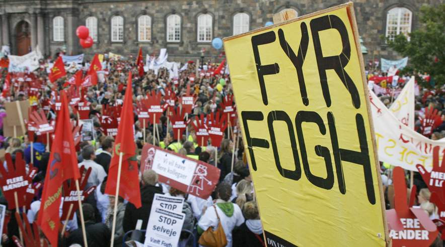 Massive velfærdsdemonstrationer på både Christiansborg Slotsplads og i en række byer ud over landet. (Foto: Harry Nielsen)