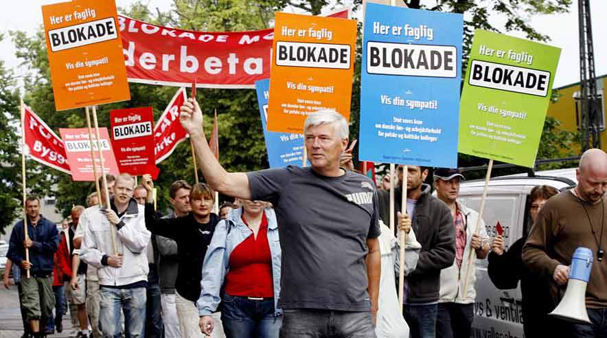 Der var mange polske arbejdere blandt morgenens demonstrerende for ordentlige løn- og arbejdsforhold hos Gal-Met. 