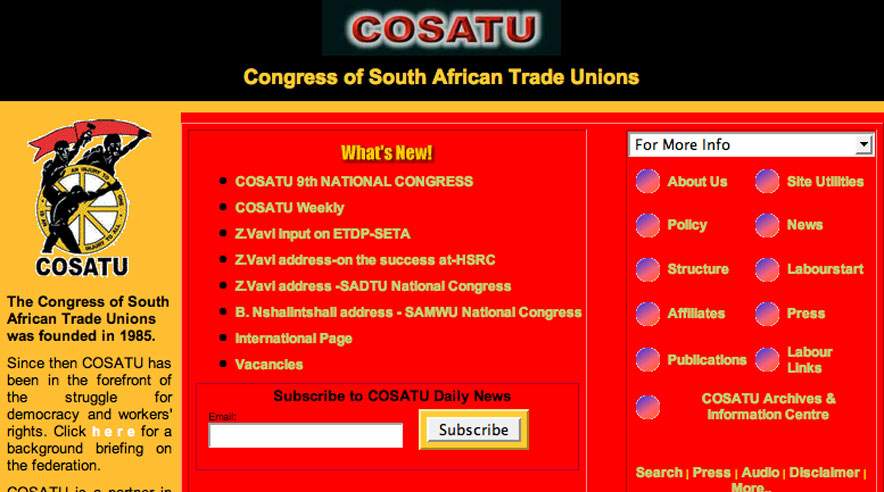 Der var masser af støtte til Zimbabwes lemlæstede fagforeningsledere på kongressen i Cosatu, den magtfulde landsorganisation i Sydafrika.