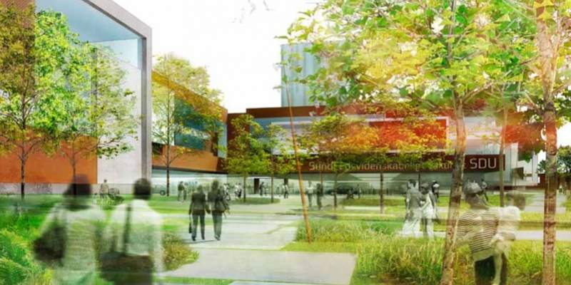 Det nye supersygehus i Odense er et af de nye sygehuse, der vil sætte gang i beskæftigelsen. (Foto: Nytouh.dk)