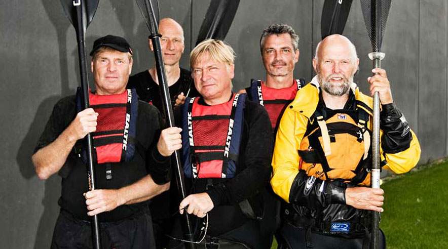 Fra venstre ses Tonny Larsson, instruktør Bjørn Ankergård, Tonny Ørum, Kim Høgholm og instruktør Uffe Witt. (Foto: Per Johansen)