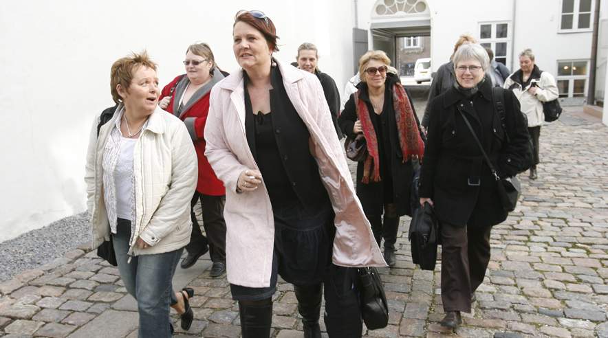 3F's forhandlere på rengøringsområdet skal mødes med arbejdsgiverne igen på mandag kl. 11. (Foto: Harry Nielsen)