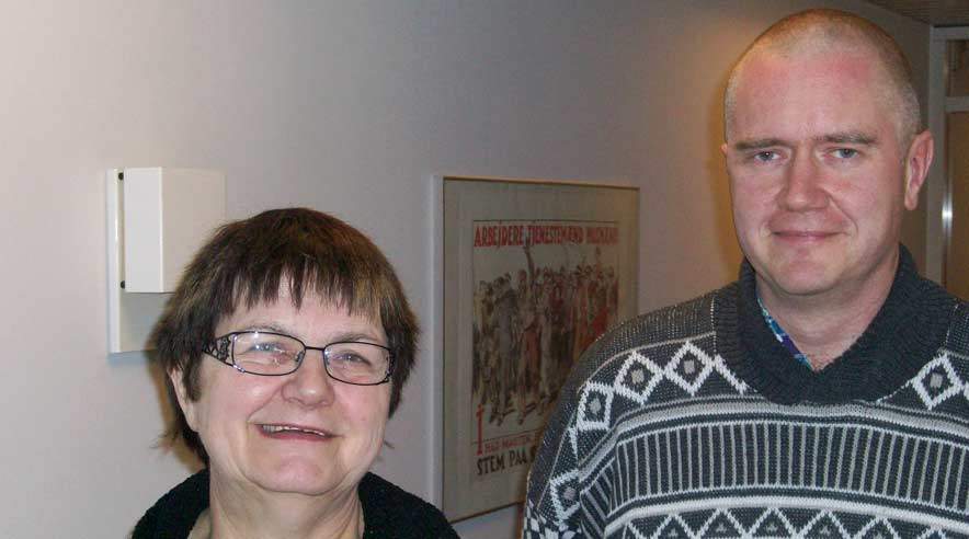 Få så lavet de meningsløse regler om arbejdsfordeling om, siger a-kasseleder i 3F Djursland Bente Andersen og ansat på SAPA i Grenå Klaus Jensen.  (Privat foto.)