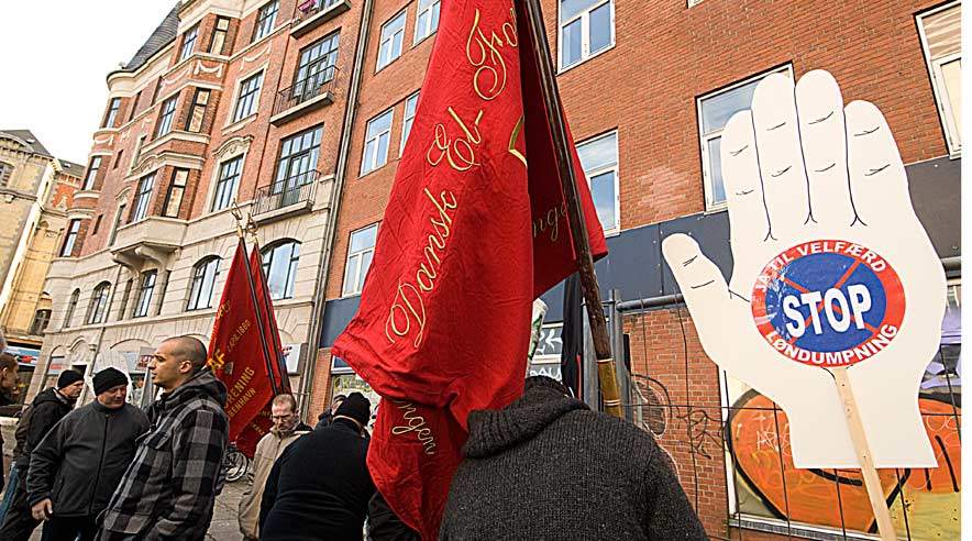 Fagforeningerne har blokeret for at få overenskomst. Den er nu i hus. Nu er spørgsmålet, om de polske arbejdere er lønmodtagere omfattet af overenskomsten - eller om de er selvstændige. (Foto: Harry Nielsen)