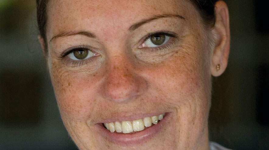 Receptionisterne har lige givet mig ros. De var vildt lykkelige for frokosten. Det er altid lækkert med et klap på skulderen, siger Heidi Munch fra Hotel Fredensborg i Rønne. (Foto: Berit Hvassum.)