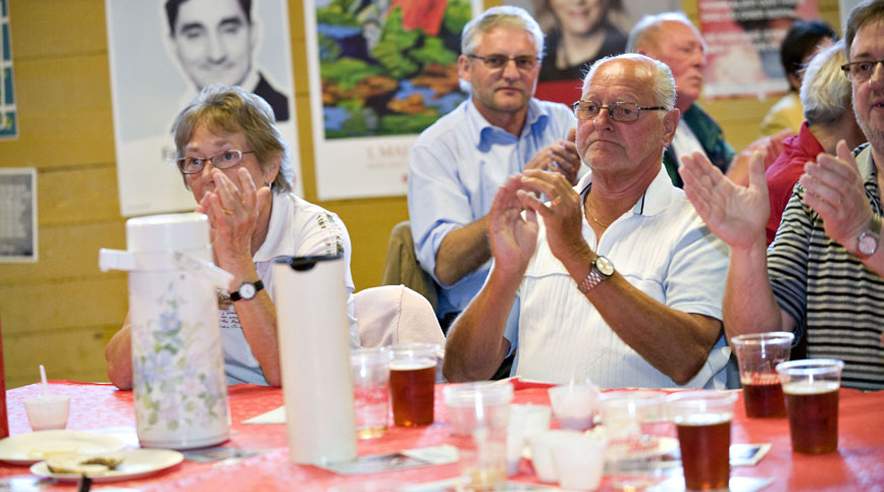 Der blev lyttet og klappet til ved LO Næstveds 1. maj arrangement i Det Gamle Ridehus på Grønnegades Kaserne.