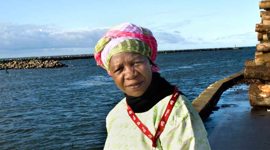 Gertrude Hambira, der leder landarbejdernes forbund i Zimbabwe, er en af de forfulgte aktivister, der må leve i eksil.