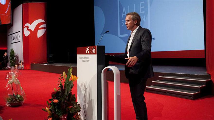 Der var ikke megen ros til den borgerlige regering, da 3F's forbundsformand Per Christensen aflagde sin beretning på Danmarks største fagforenings kongres, der lørdag åbnede i Aalborg. (Foto: Michael Bo Rasmussen)