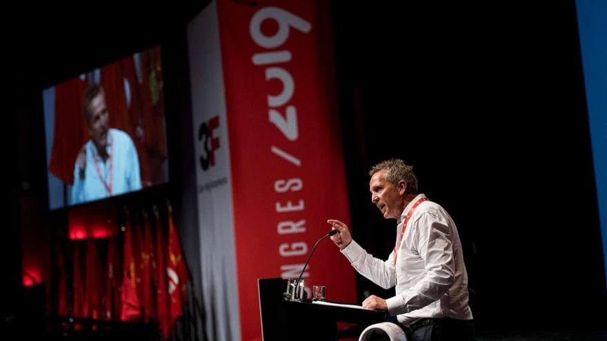 
- Tænk på, hvor meget bøvl og hvor mange omkostninger, som vi sparer vores modparter og samfundet for, sagde 3F’s forbundsformand Per Christensen. (
	Foto: Joachim Rode)