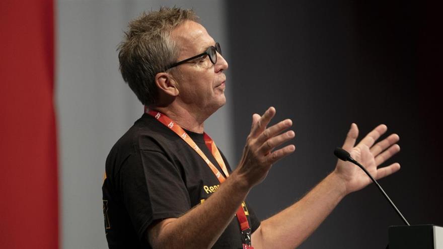 
- Jeg er bange for, at når konjunkturerne vender, så er det 3F’erne, der mærker det som de første, sagde Per Christensen i sin replik.  (
	Foto: Niels Aage Skovbo)