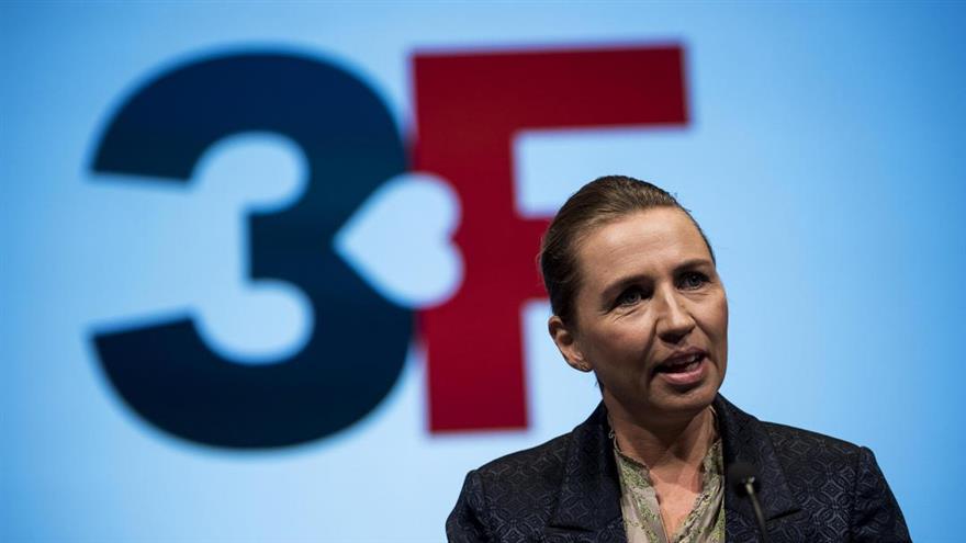 
- Uden jer og jeres medlemmer ville Danmark gå i stå, sagde statsminister Mette Frederiksen (S) til de delegerede på 3F's kongres i Aalborg. (
	Joachim Rode)