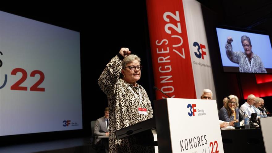 
3F's nye forbundssekretær blev nuværende næstformand i Offentlig Gruppe i 3F Aalborg, Lene Krabbe Dahl. (
	Foto: Joachim Rode)